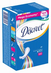 Прокладки женские ежедневные Discreet дышащие мультиформ 100 шт.