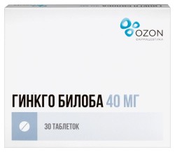 Гинкго Билоба табл. п/о пленочной 40 мг 30 шт.